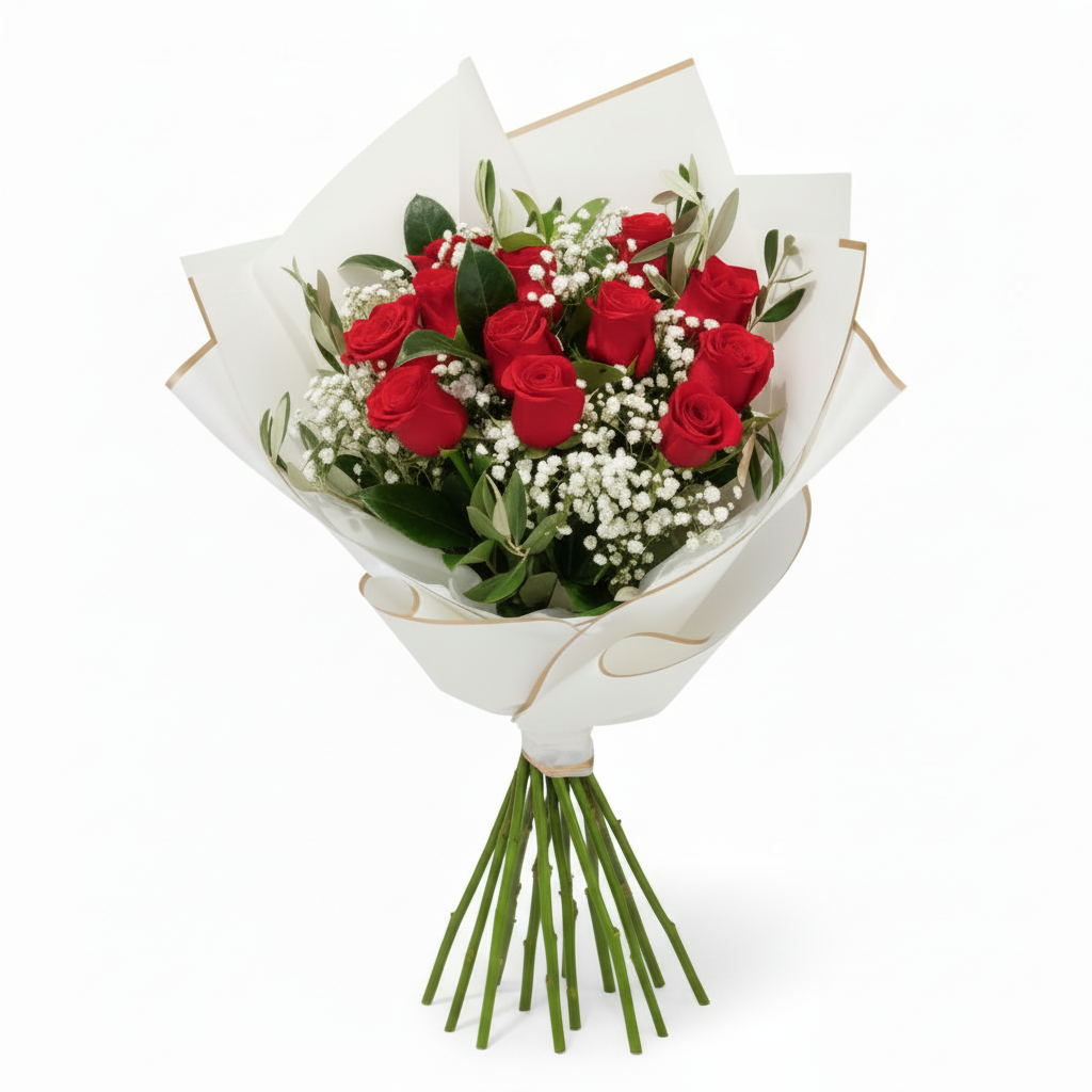 Dozen Red Roses – Tiges serrées