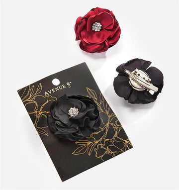 Rose Hair Clip, 2 Asst.