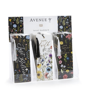 Tassel Bookmark, 3 Asst. w/Displayer
