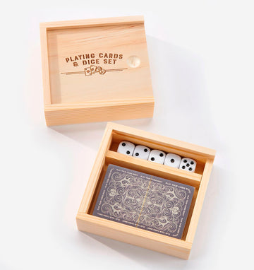 Playing Cards & Dice Set w/Displayer