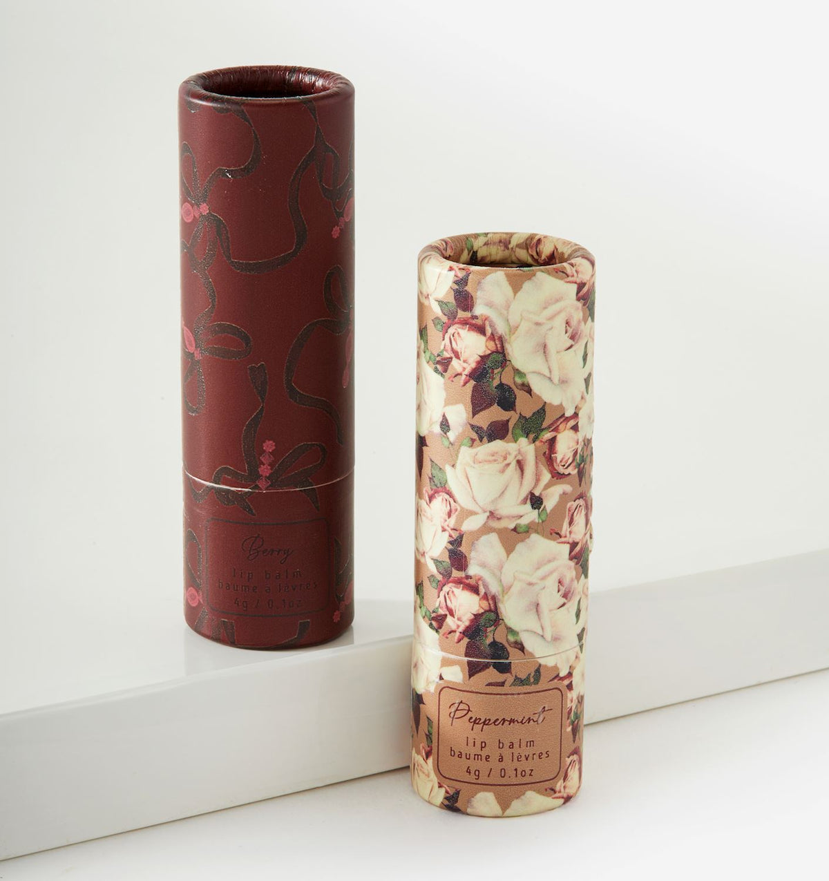 Vintage Glam Lip Balm, 2 Asst. w/Displayer
