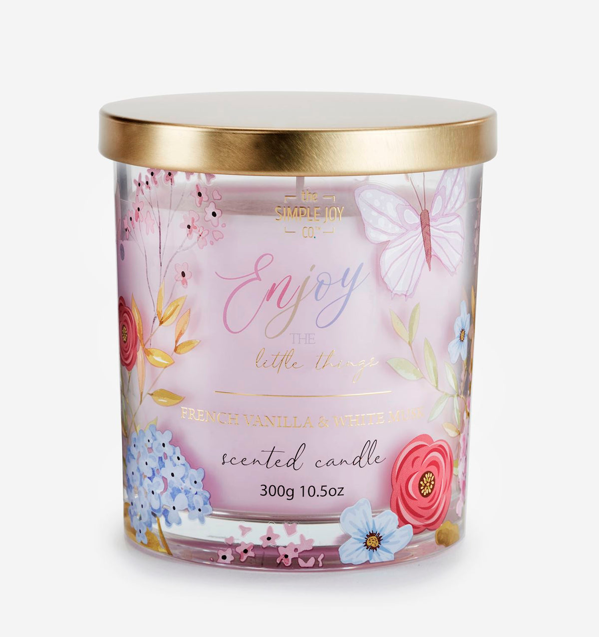 French Vanilla & White Musk Scented Candle