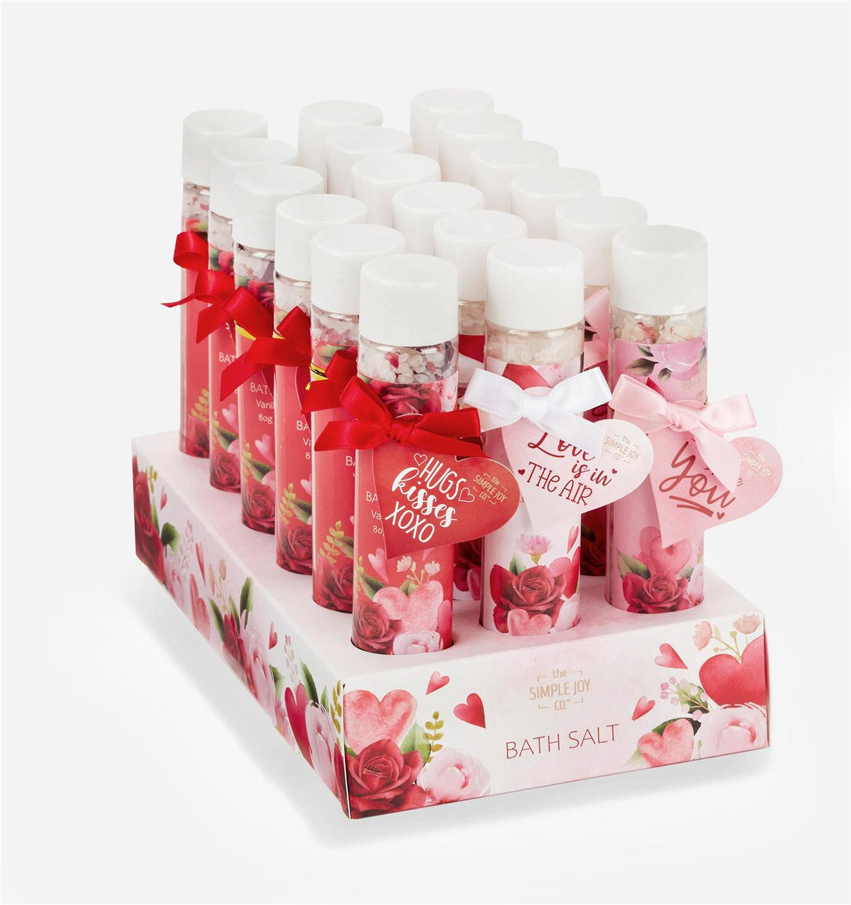 Scented Bath Salts w/Displayer, 3 Asst.