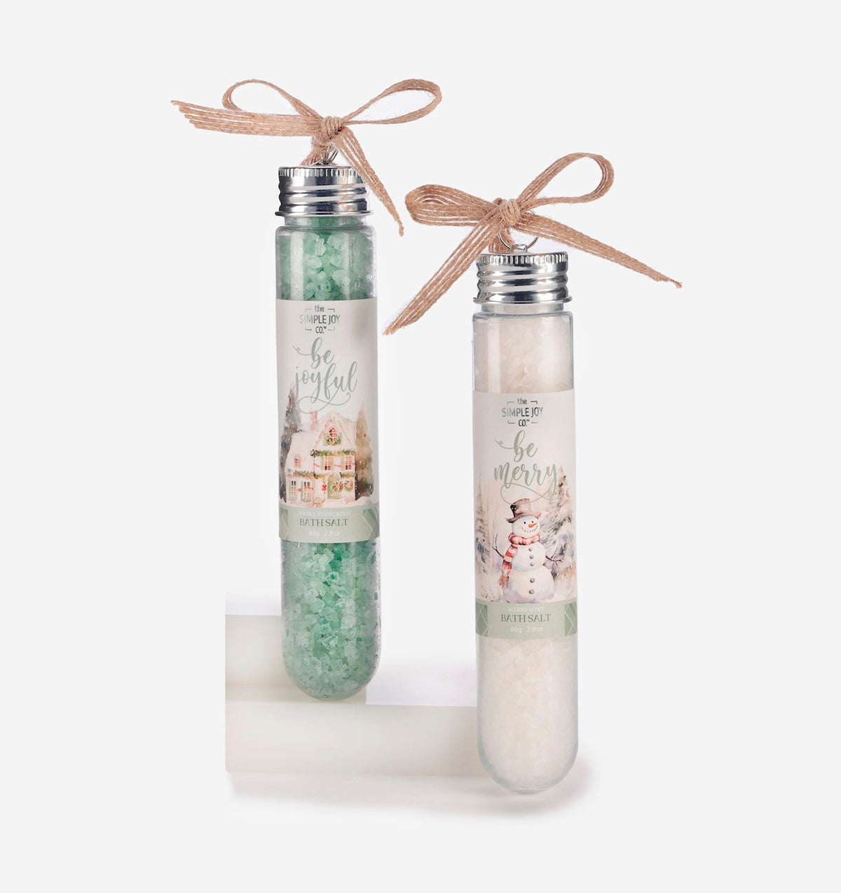 Merry Mint 80 g bath salt tubes in assorted colors; sold individually.