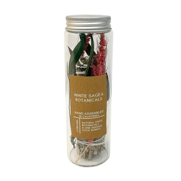 White Sage Smudging Jar with Willow Accents